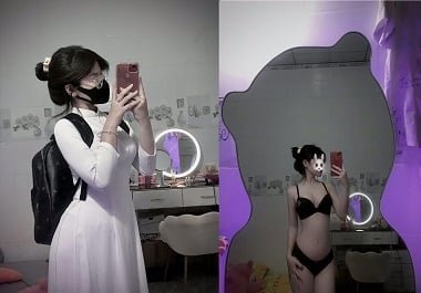 Thu Hiền vú to áo dài đẹp quá chén ngay