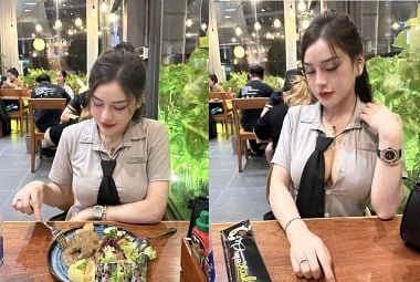 Mông căng tròn khiến chàng mãi không thể rời mắt